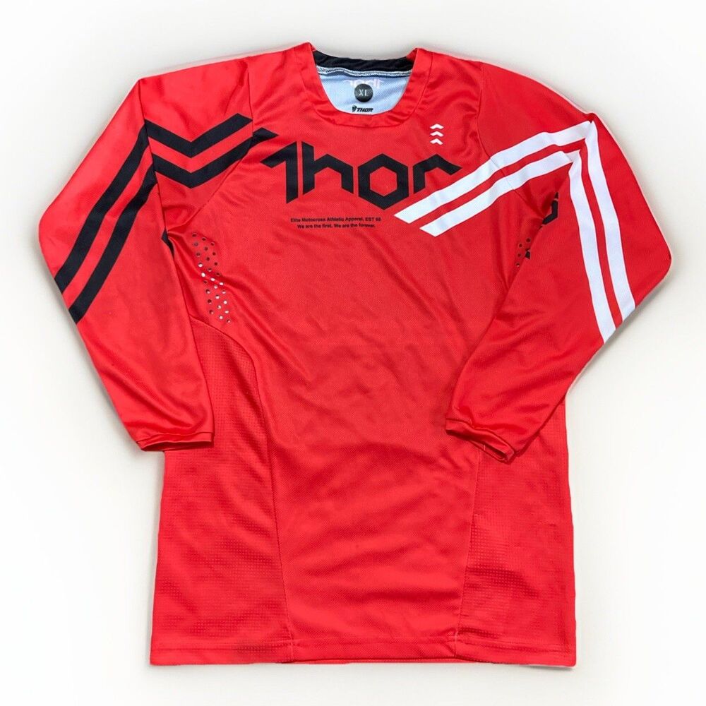 Thor Pulse Cube Red and White MX Off-Road Jersey Boys Size XL